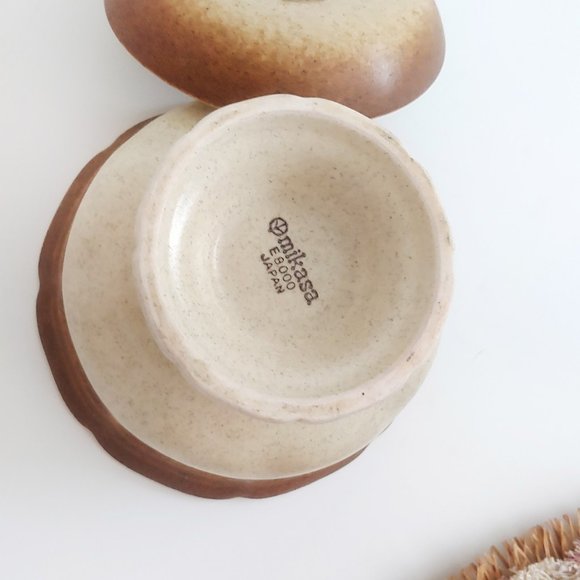 Vintage Mikasa Whole Wheat Sugar Bowl boho home decor cottagecore - Picture 5 of 5